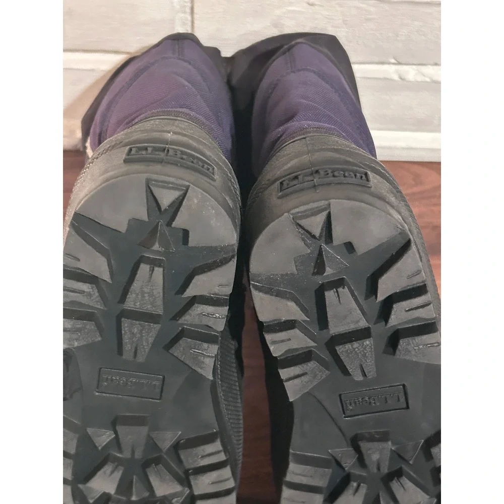 LL Bean Kids Snow‎ Boots Black Reflective Winter Waterproof Outdoor Pics 4 Size